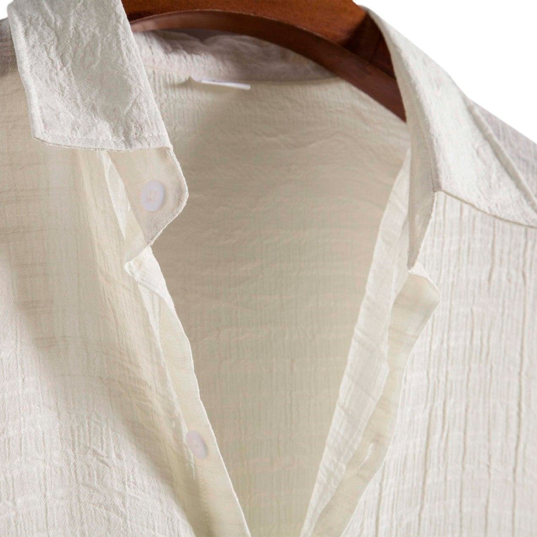 Chemise manches courtes Playa Off White