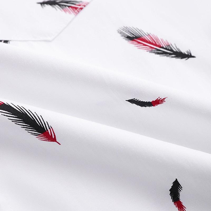 Chemise manches courtes Estampada Feathers