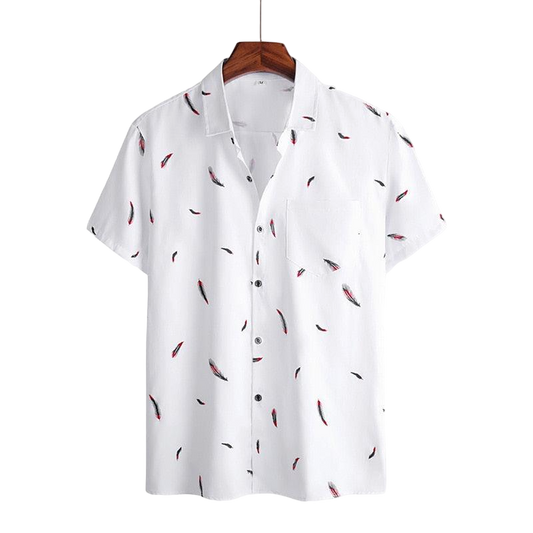 Chemise manches courtes Estampada Feathers