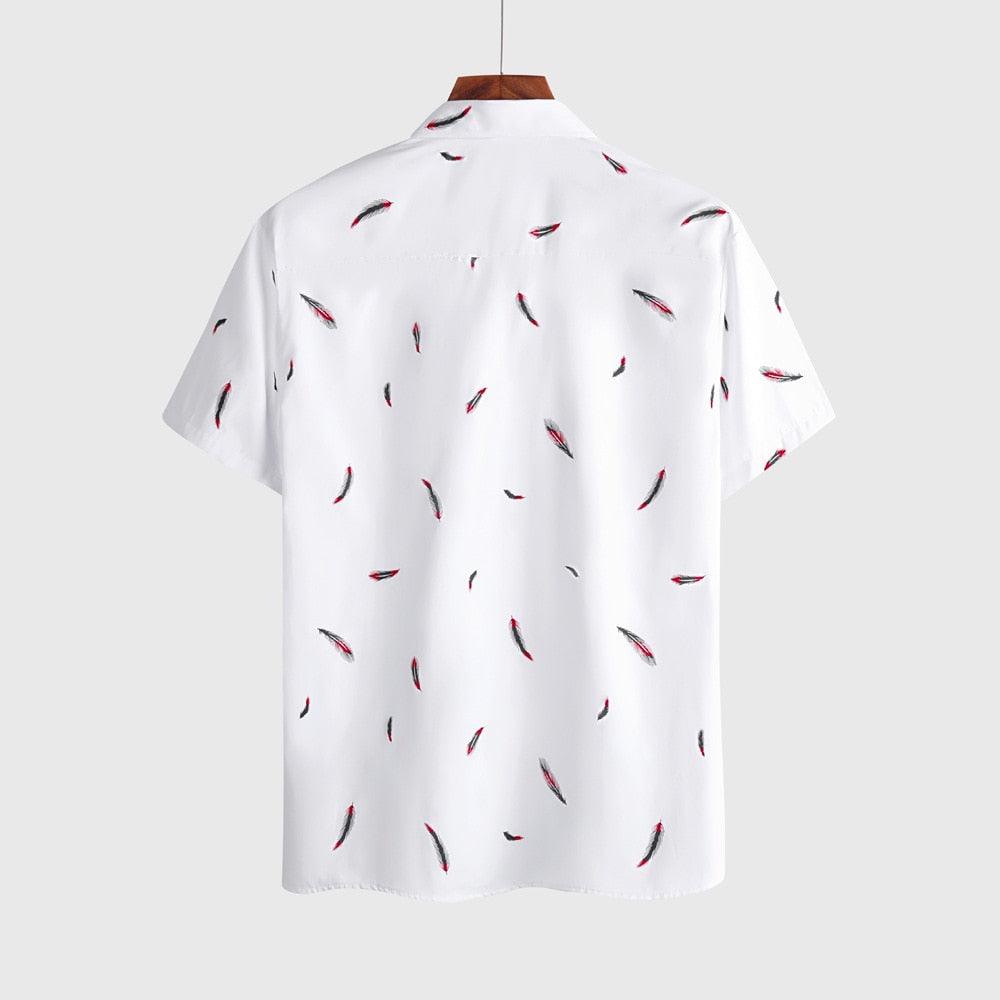 Chemise manches courtes Estampada Feathers